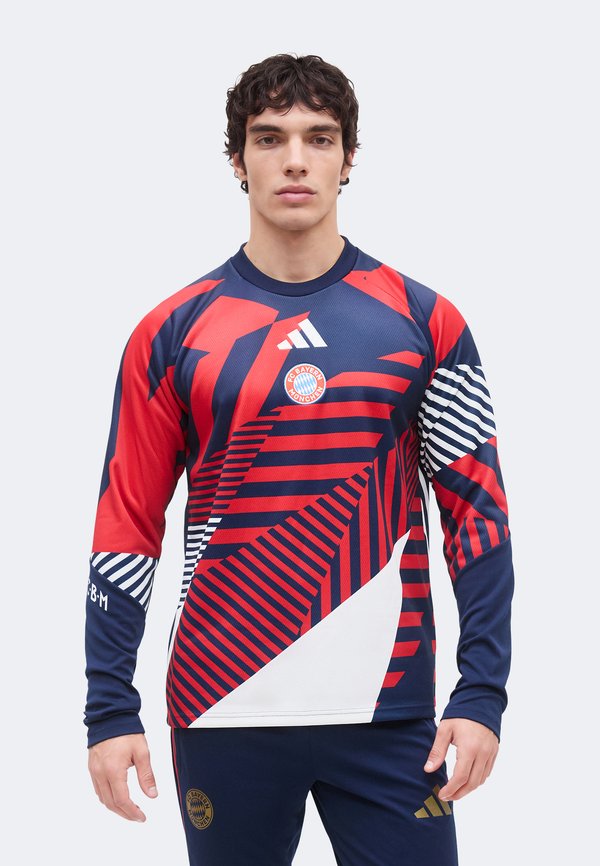 adidas Performance FC BAYERN 26/27 PRE MATCH WARM - Long sleeved top - night indigo/better scarlet