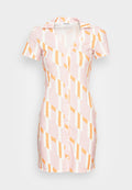 Glamorous CAP SLEEVE BODYCON SHIRT MINI DRESS