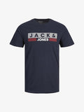 Jack & Jones JJECORP LOGO TEE O NECK - Print T-shirt - navy blazer