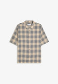 Bershka CHECKED RELAXED FIT SHIRT - Shirt - grey