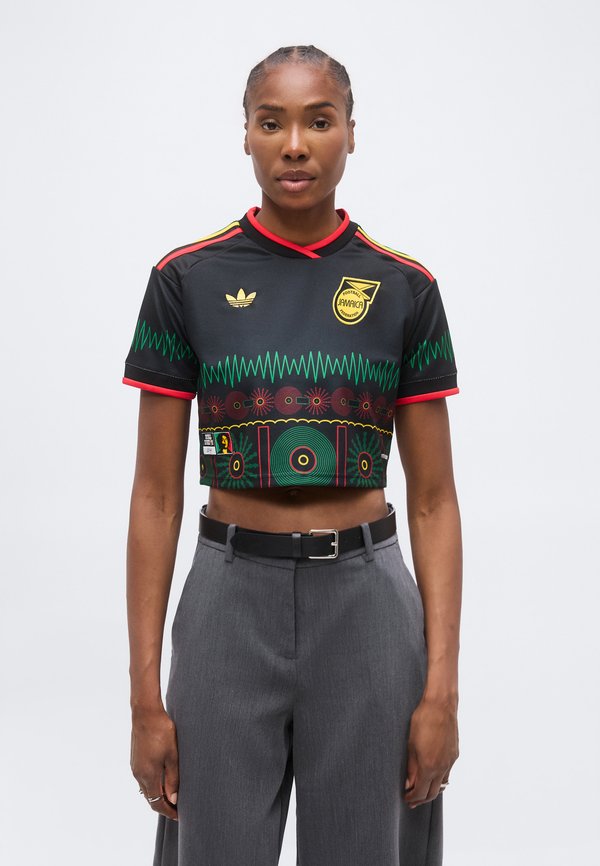 adidas Performance JAMAICA 26 AWAY REPLICA CROPPED - Football jersey - black
