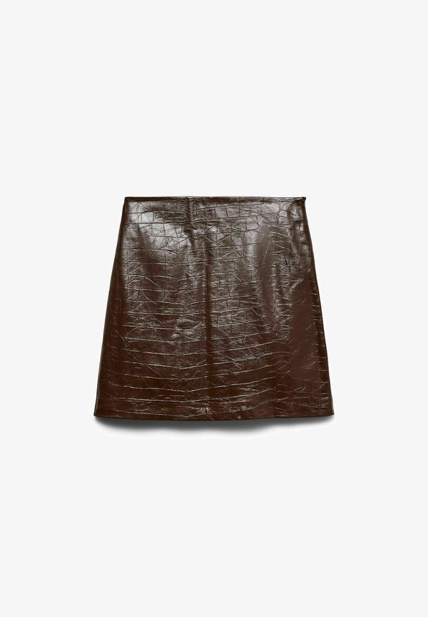 Vero Moda SKIRT VMCARLY SHORT SKIRT - A-line skirt - cocoa brown