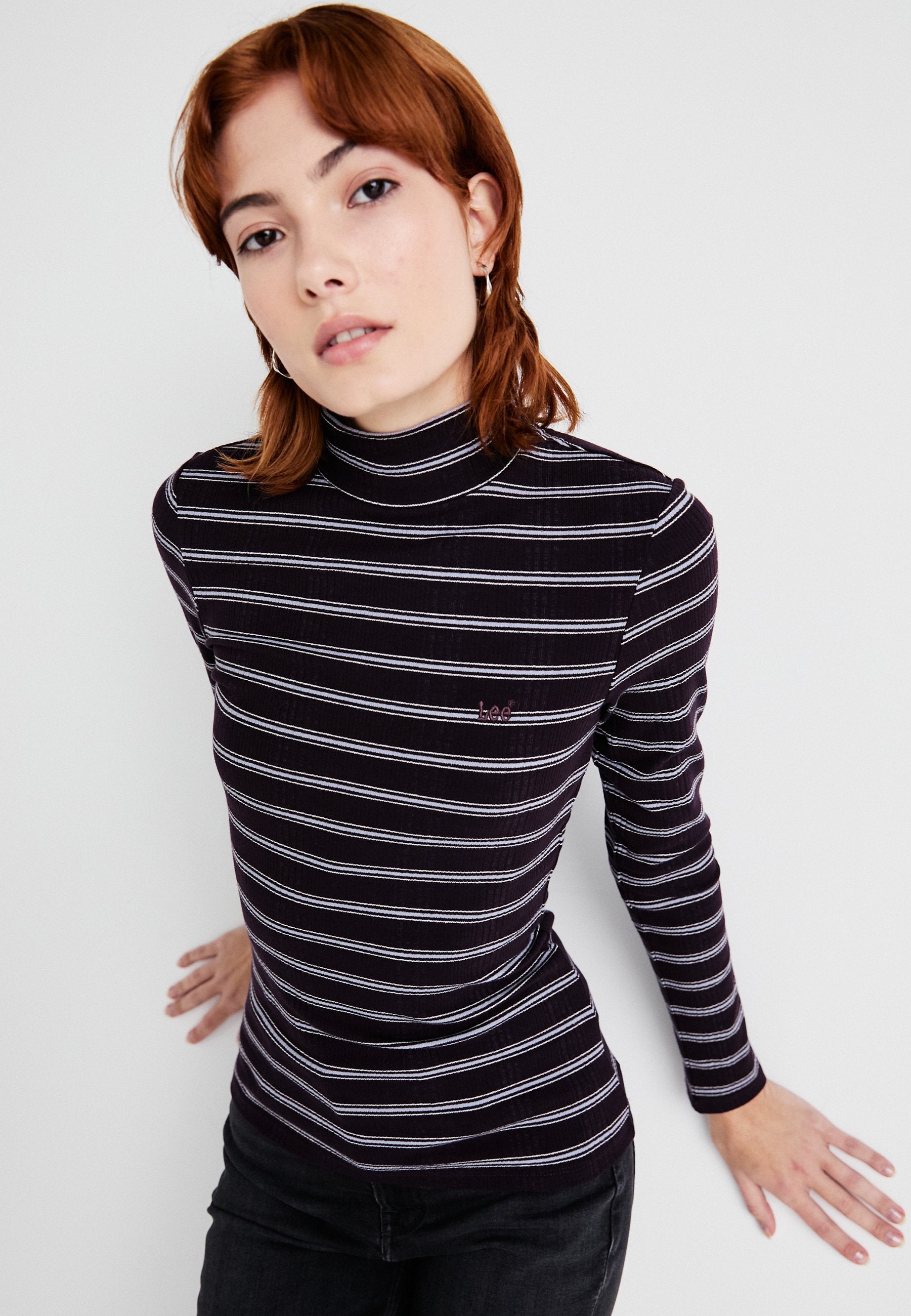 Lee RIBBED LS HIGH NECK