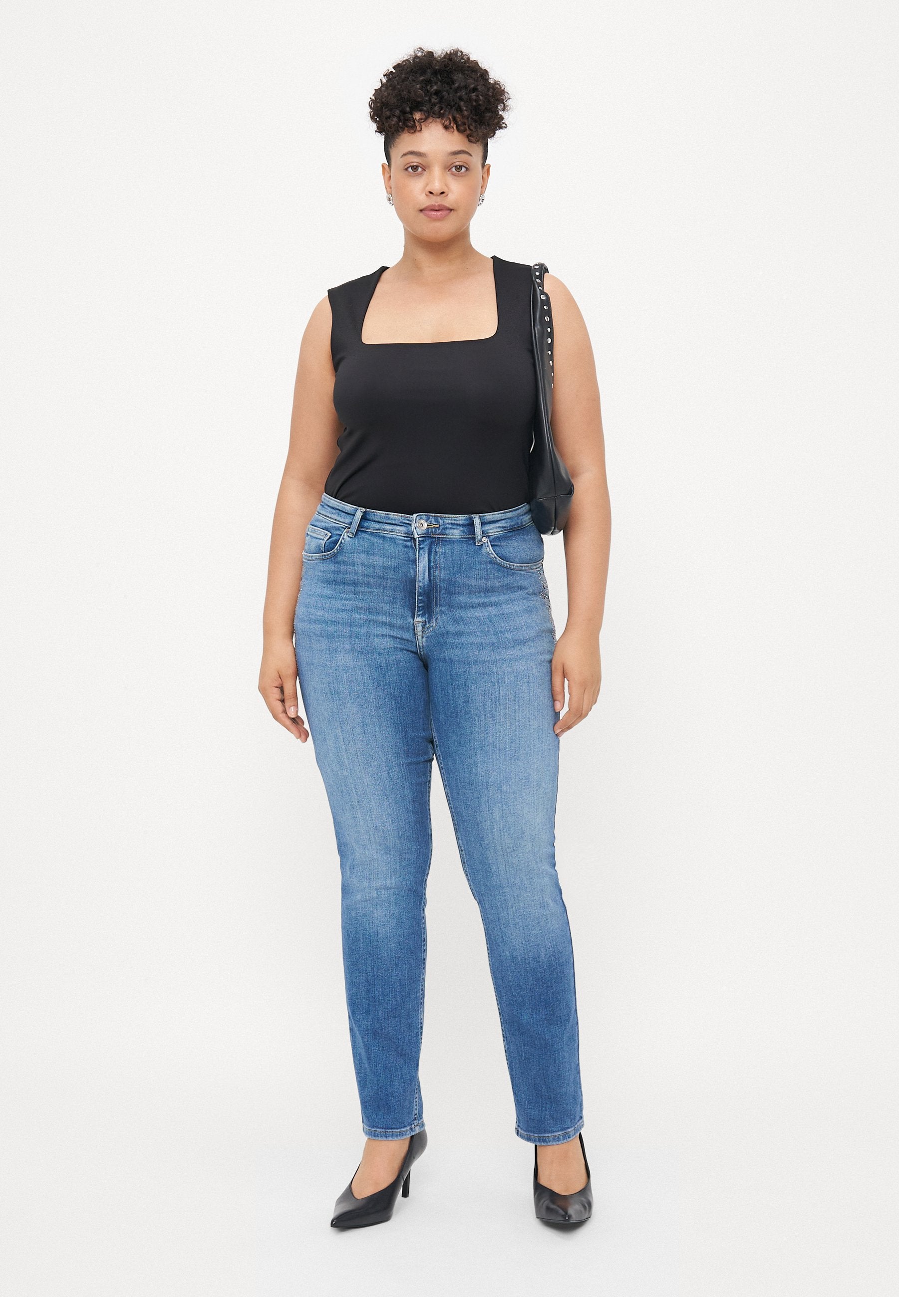 Slim fit CARSUI Mid waist Media 2