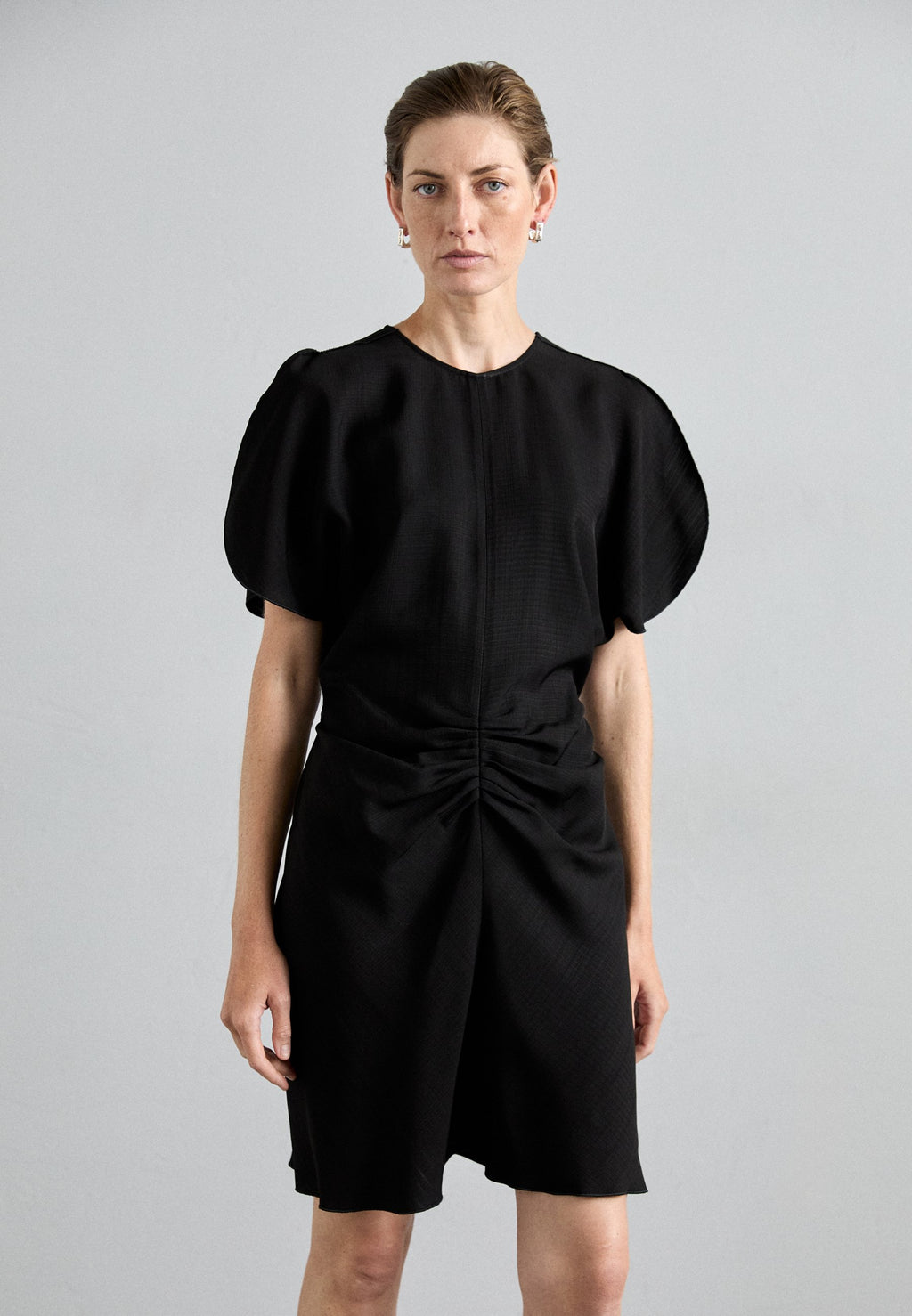 Victoria Beckham GATHERED WAIST MINI DRESS