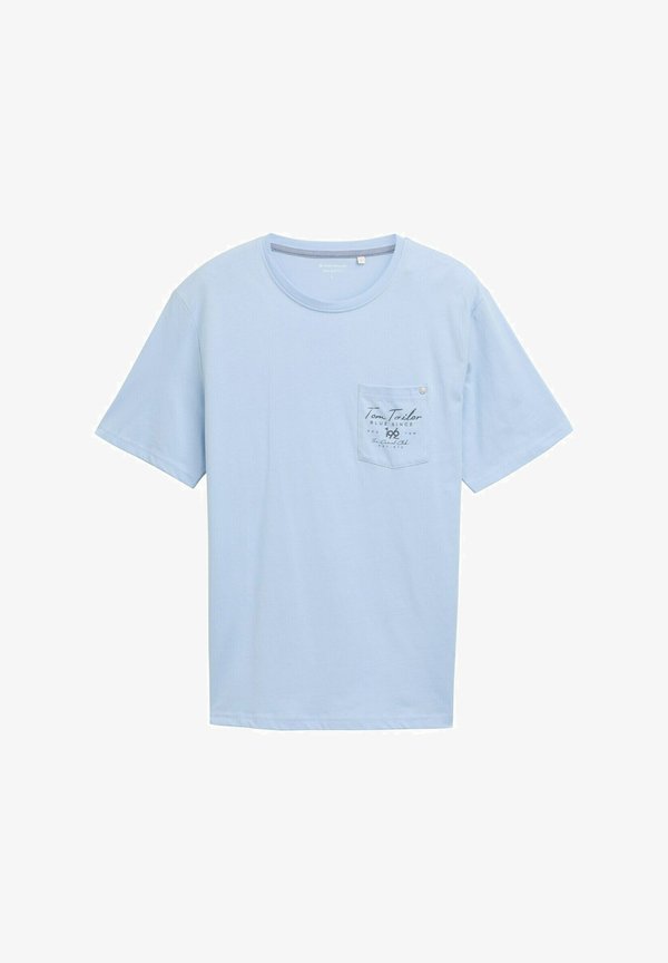 TOM TAILOR KURZARM - Print T-shirt - light powder blue