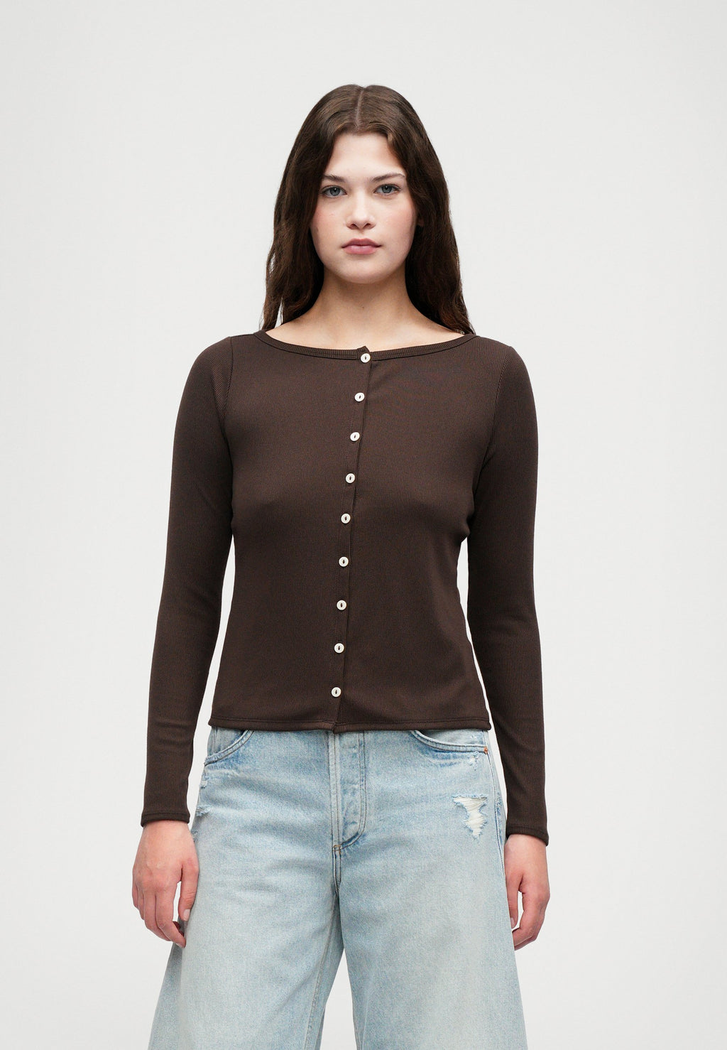 Abercrombie & Fitch NECK BUTTON THROUGH