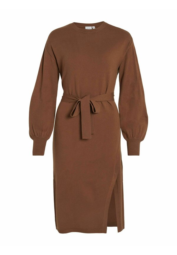VILA VIRICKY L/S BELTED KNIT DRESS/2/KA