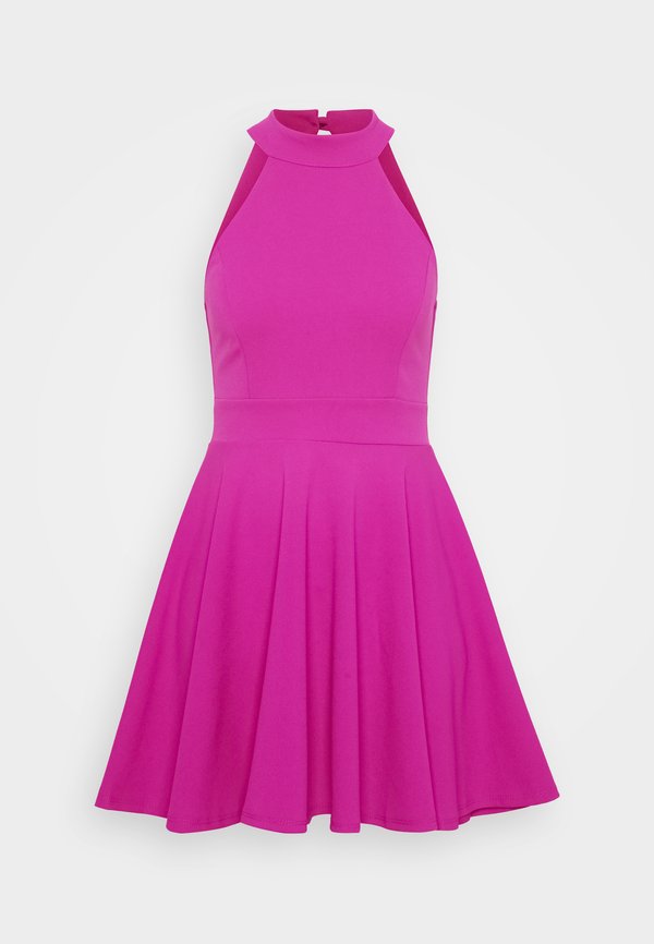 WAL G PETITE RUBY HALTER NECK SKATER