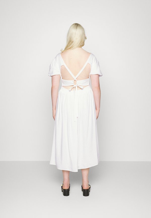 Glamorous Curve UP BACK MIDAXI DRESS WITH SHIRRED BODICE PUFF SLEEVES
