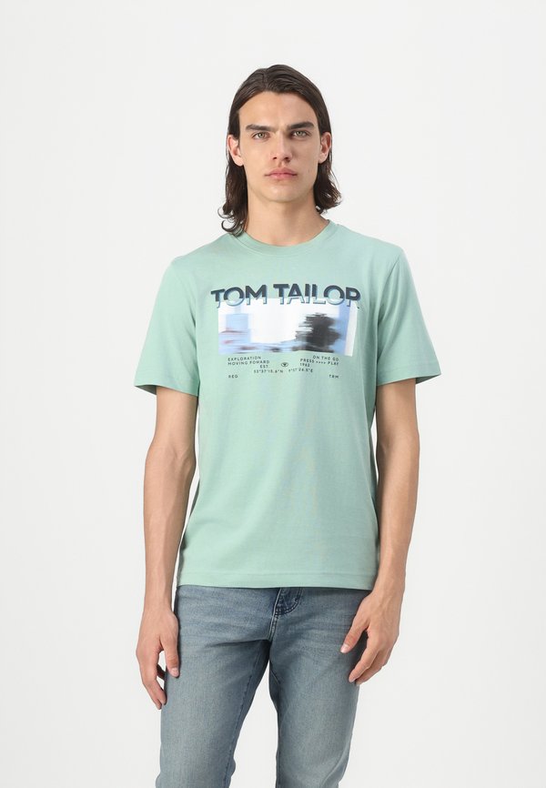 TOM TAILOR Print T-shirt - dust green