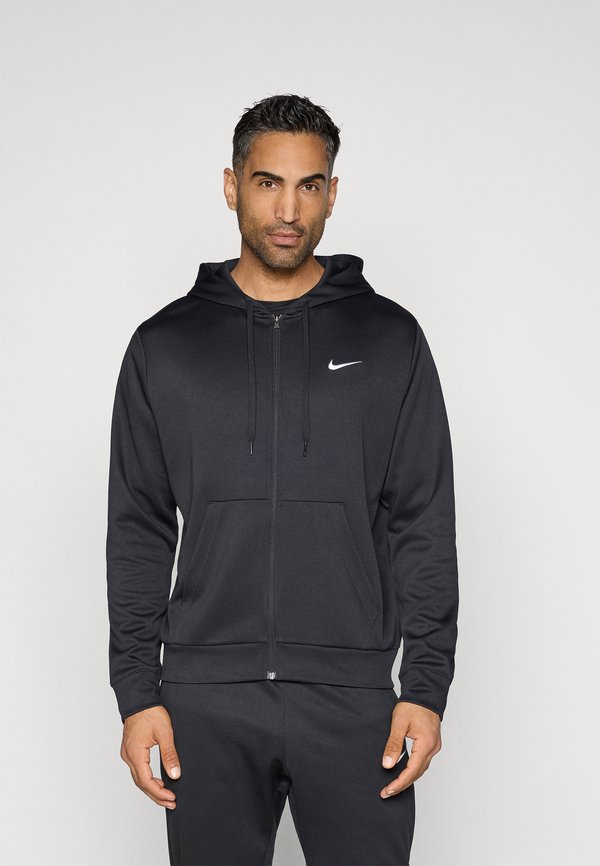 Nike Performance M NK DF UV FLEX FLC FZ HD - Zip-up sweatshirt - black/white