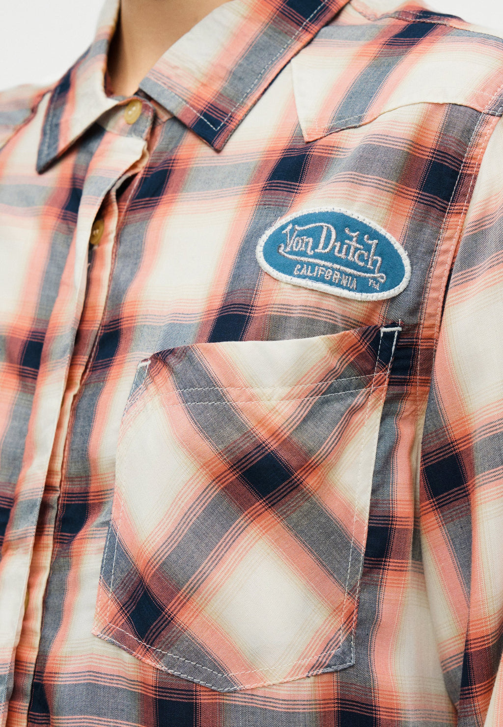 Von Dutch SHIRT PLAID WITH PATCH AND EMBROIDERY