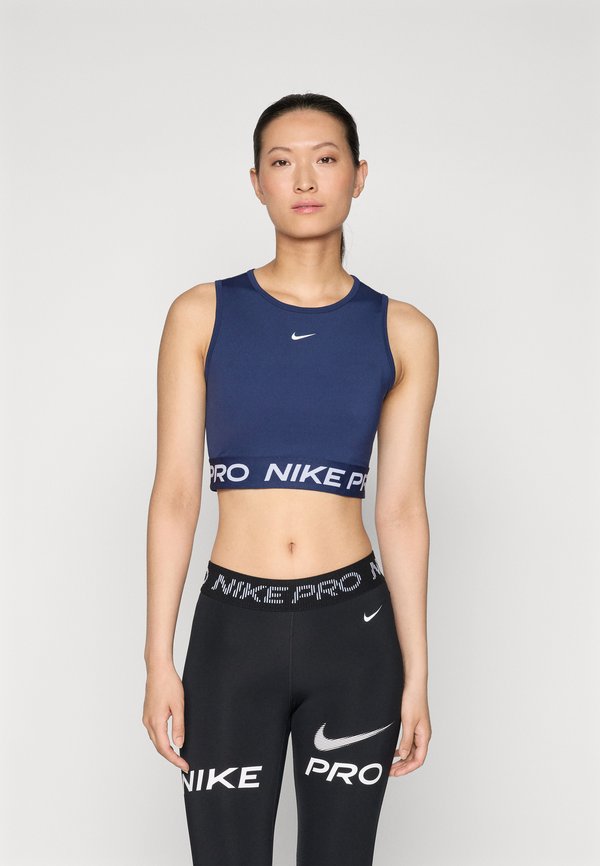 Nike Performance 365 CROP TANK - Top - midnight navy/white