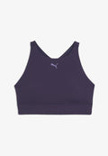 Puma SHAPELUXE HIGH NECK BRA - MID - Medium support sports bra - deep plum