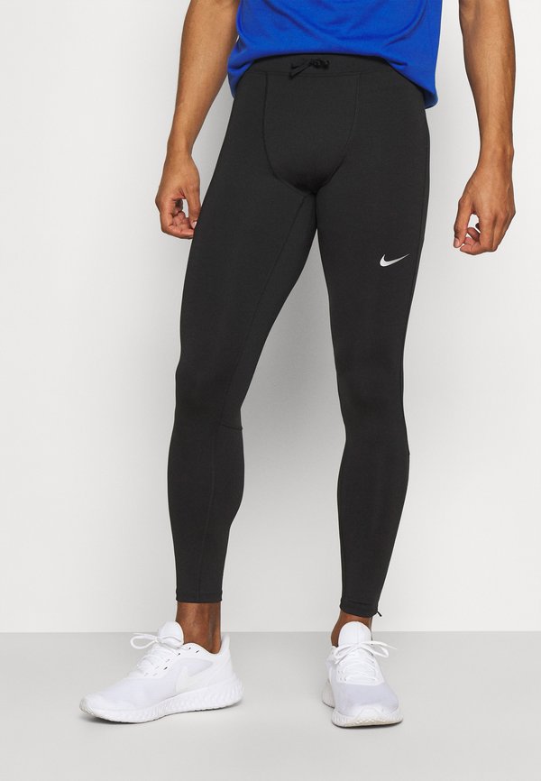 Nike Performance CHALLENGER - Running tights - black/reflective silver