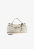 Guess ELLA LOGO GIRLFRIEND SATCHEL - Handbag - stone logo