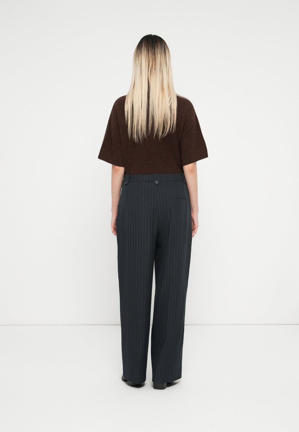 ONLROME LIFE WIDE PINST PANT Media 4