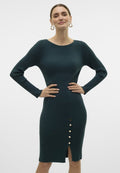 Vero Moda Knitted VMABA Long - Shift dress - ponderosa pine