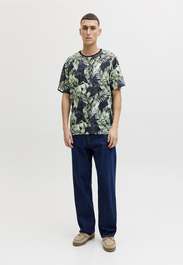 Jack & Jones JJEJEFF TEE 2 PACK - Print T-shirt - sky captain