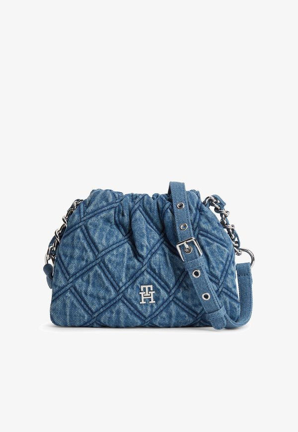Tommy Hilfiger FEMININE MINI - Cross body bag - blue denim