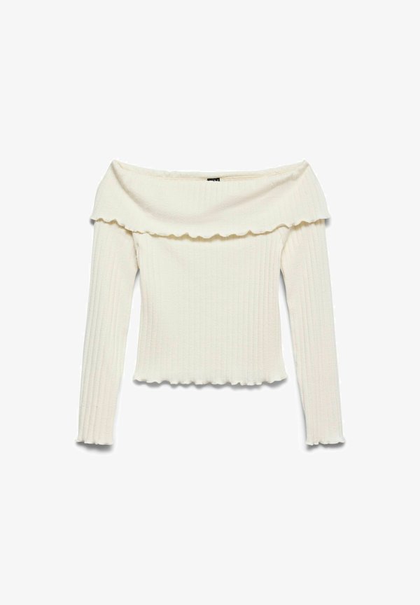 Vero Moda VMMOLLIE - Long sleeved top - snow white