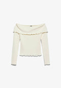 Vero Moda VMMOLLIE - Long sleeved top - snow white