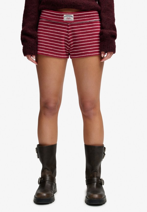 Superdry & Co Shorts - port red stripe