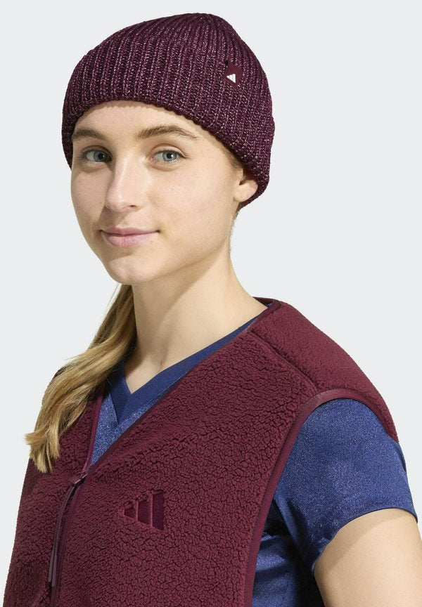adidas Performance ADIDAS PERFORMANCE GLOW BEANIE UNISEX - Beanie - maroon   white   maroon