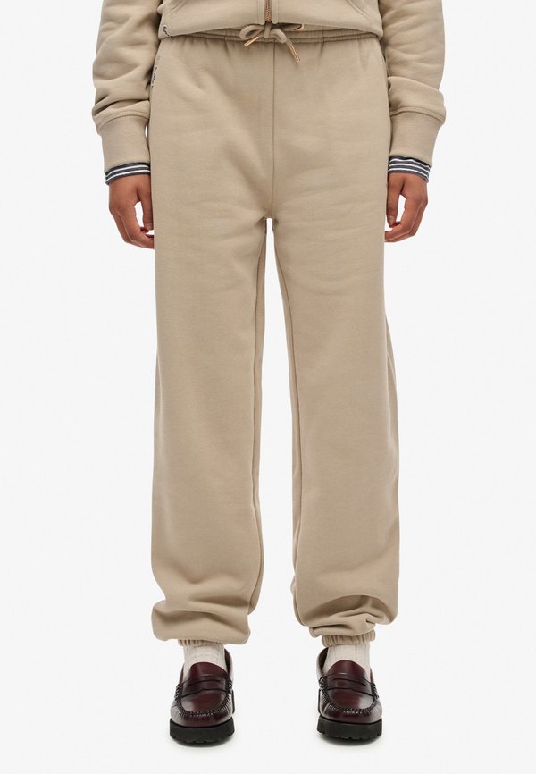 Superdry & Co ESSENTIAL LOGO JOGGERS - Tracksuit bottoms - cobblestone grey