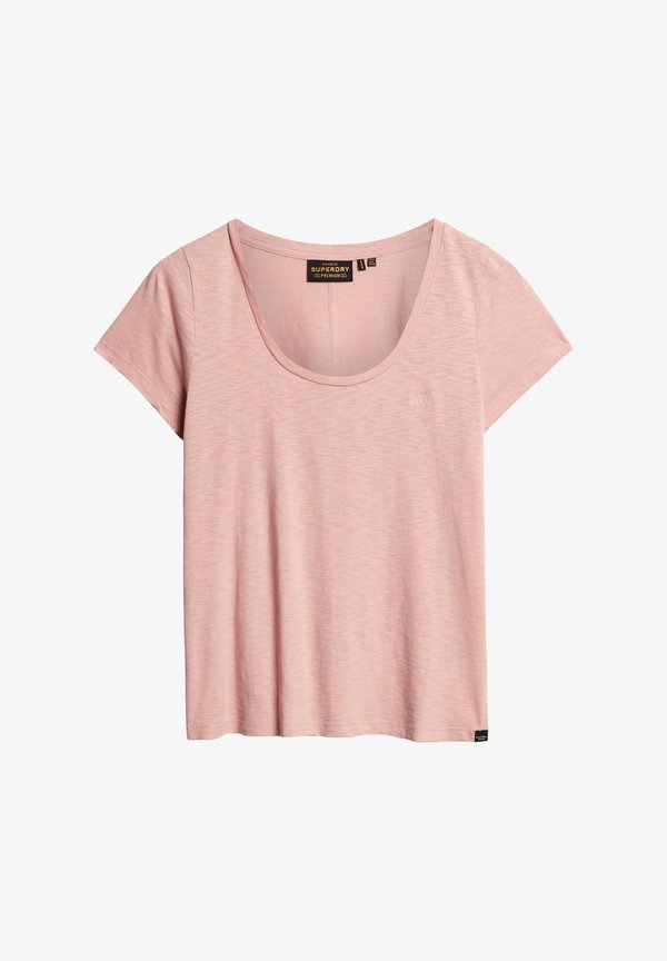 Superdry & Co SCOOP NECK - Print T-shirt - grey pink