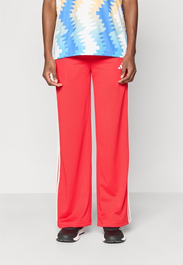 adidas Sportswear STADIUM MESH - Tracksuit bottoms - pure ruby/off white/crystal linen