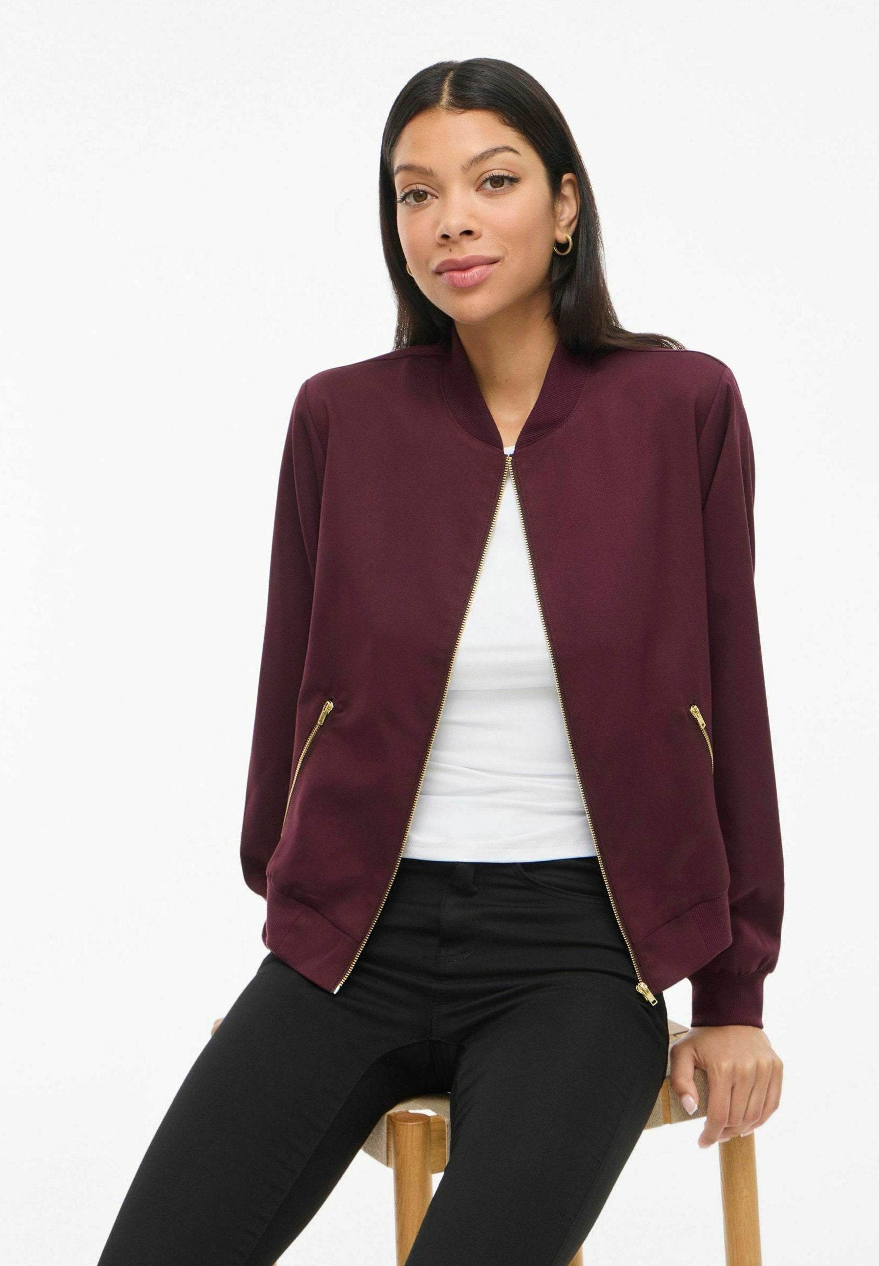 VILA bomber VIBUBBLE Zipper