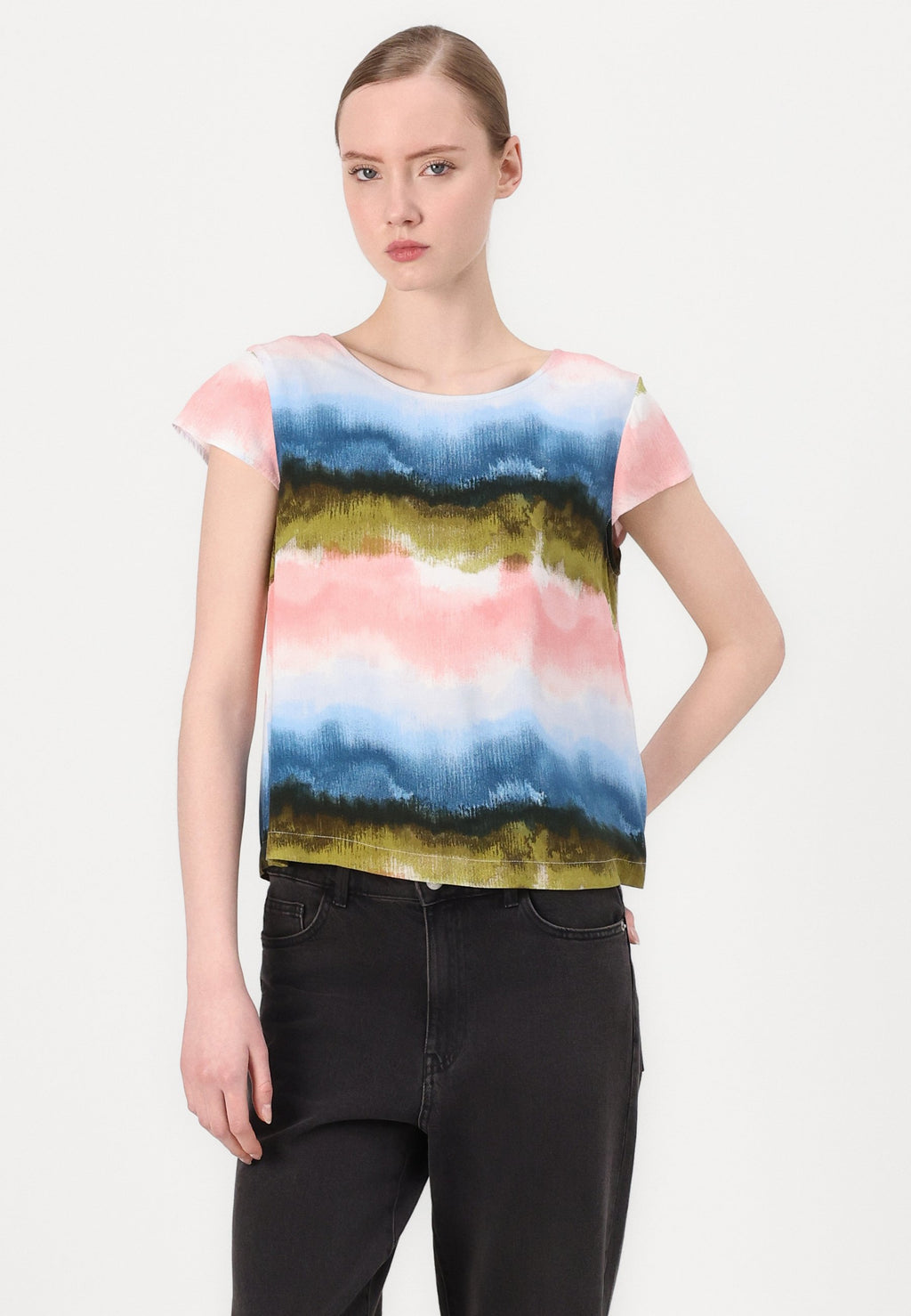 TOM TAILOR DENIM  WITH CAP SLEEVE