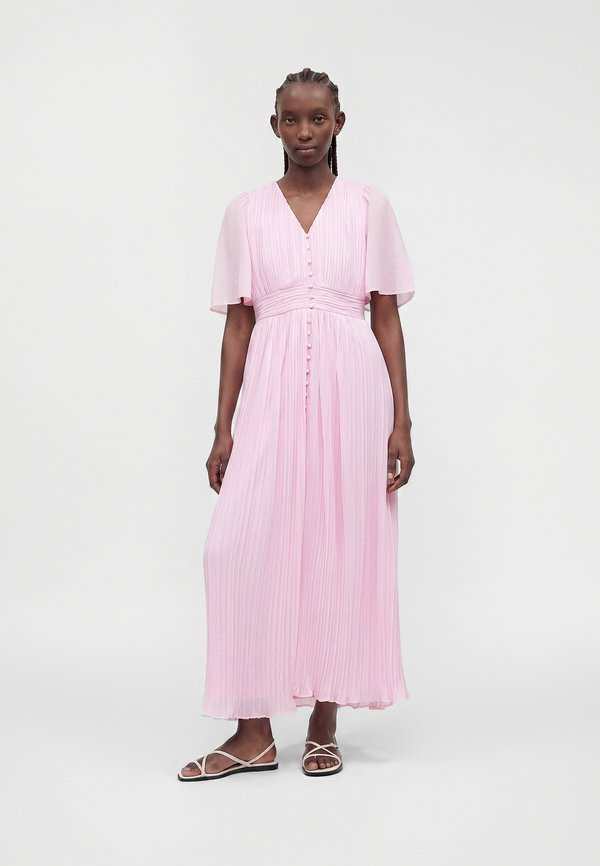Vero Moda VMDORA 2/4 V-NECK PLISSE DRESS WVN EXP - Maxi dress - pink-a-boo