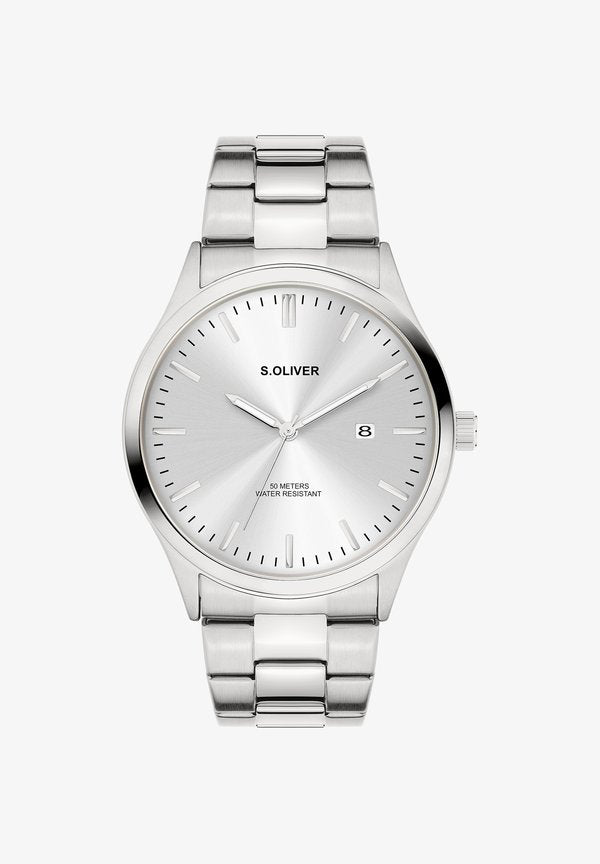s.Oliver CLASSIC ROUND - Watch - silver-coloured