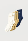New Balance PERFORMANCE BASIC UNISEX 6 PACK - Sports socks - white/dark blue/taupe
