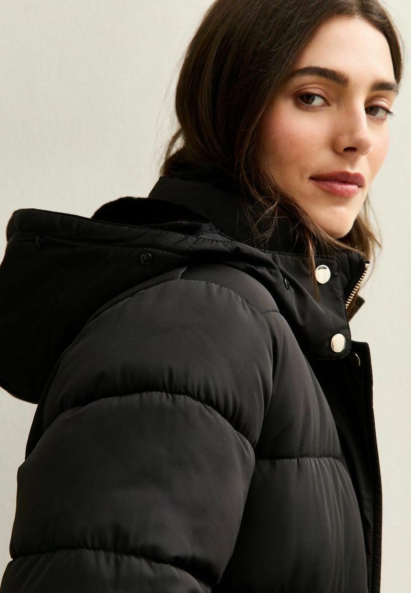 New Look HOODED TIERED LONGLINE PUFFER