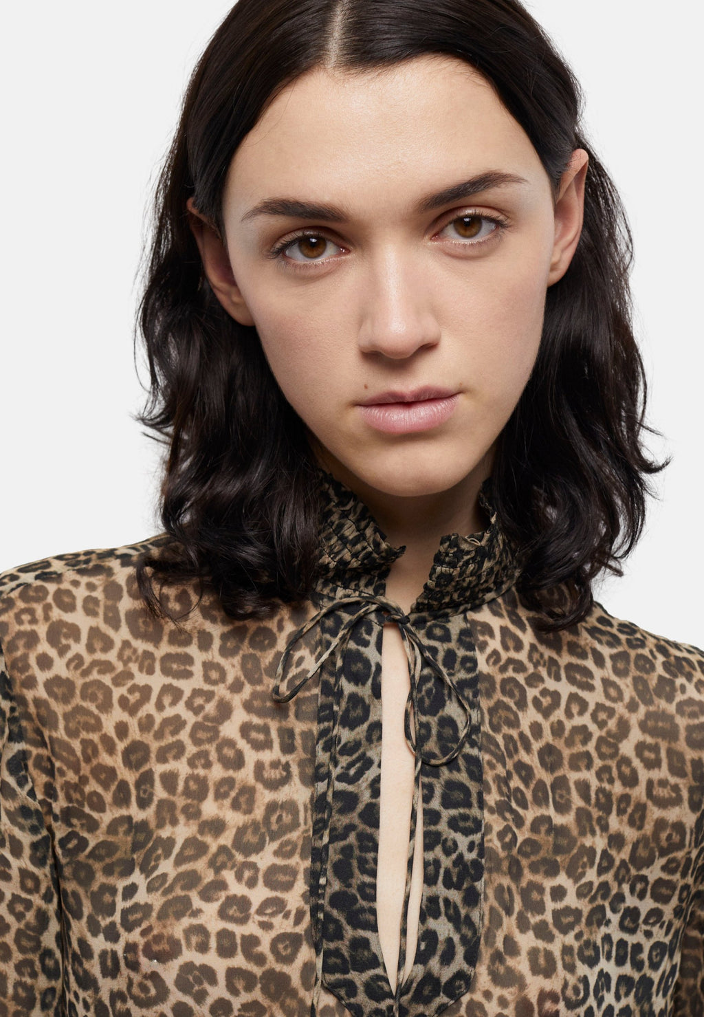 The Kooples COL MONTANT MOTIFS LÉOPARD