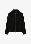 Mango Leather jacket - black