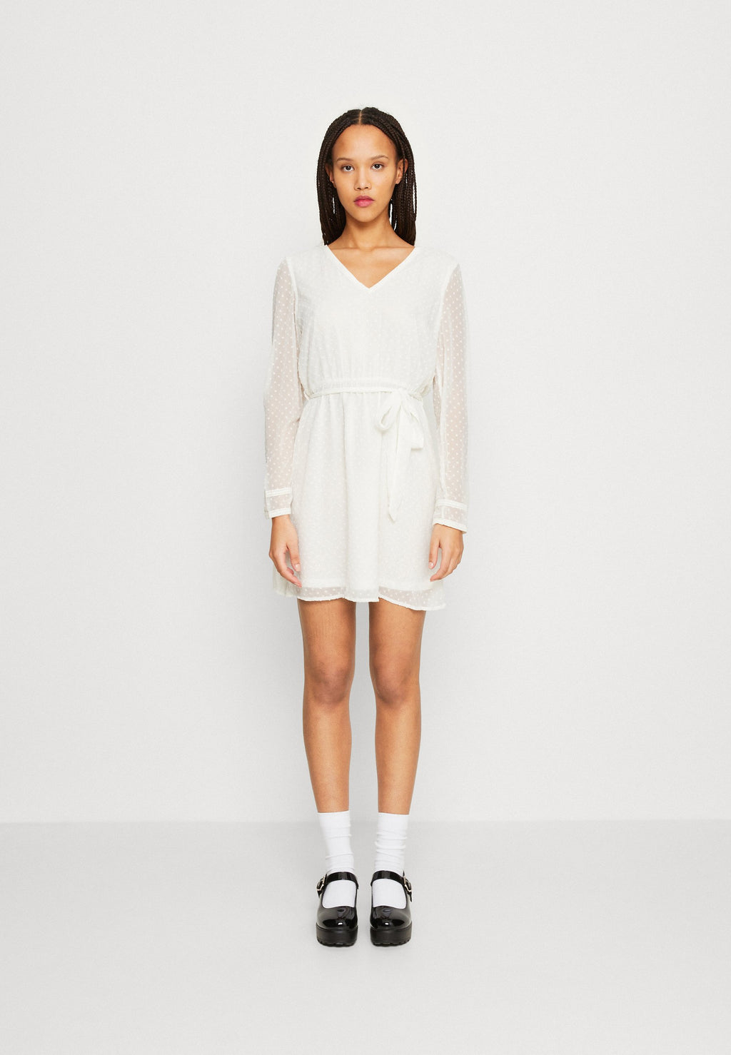 ONLY ONLLOTTE V NECK MINI DRESS