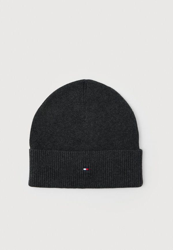 Tommy Hilfiger TH FLAG LIGHTWEIGHT BEANIE WITH CASHMERE - Beanie - black