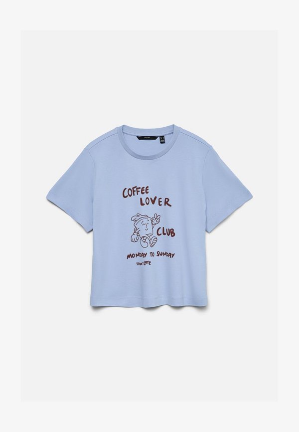 Vero Moda VMMIRANDA - Print T-shirt - brunnera blue