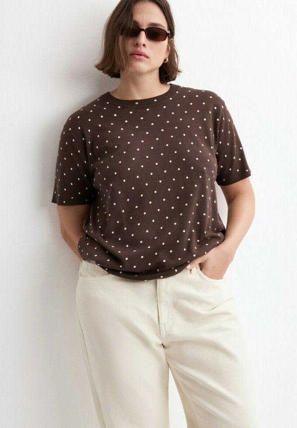 Mango ADULT - Print T-shirt - brown