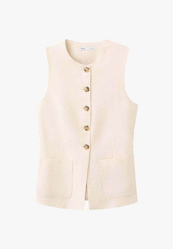 Mango ADULT - Waistcoat - off-white