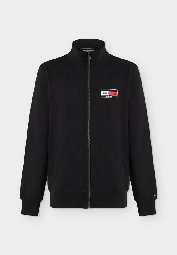 Tommy Hilfiger SMALL FLAG  - Zip-up sweatshirt - black