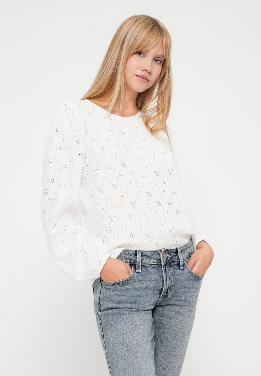 VILA VIASTA O-NECK L/S TOP - NOOS