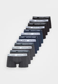 Jack & Jones JACSOLID TRUNKS 12 PACK - Trunks - black/navy/dark grey melange