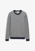 TOM TAILOR Jumper - structured stripe navy white