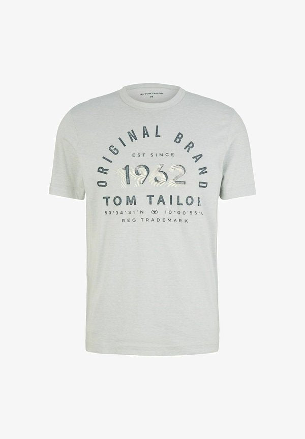TOM TAILOR RUNDHALS  - Print T-shirt - weiß